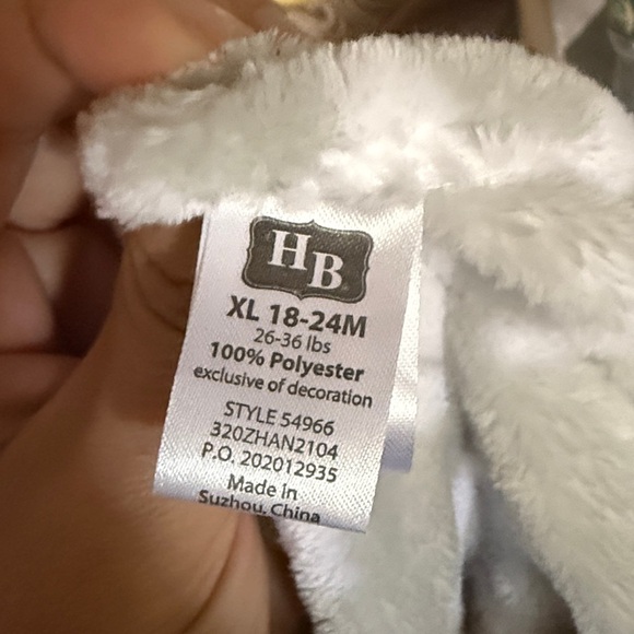 Hudson Baby Gray and White Elephant Sleep Sack - Picture 2 of 2